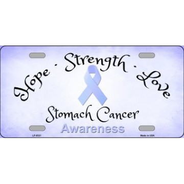 Stomach Cancer Ribbon Metal License Plate